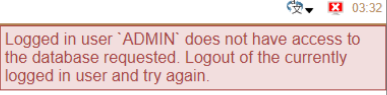 Database Access Error